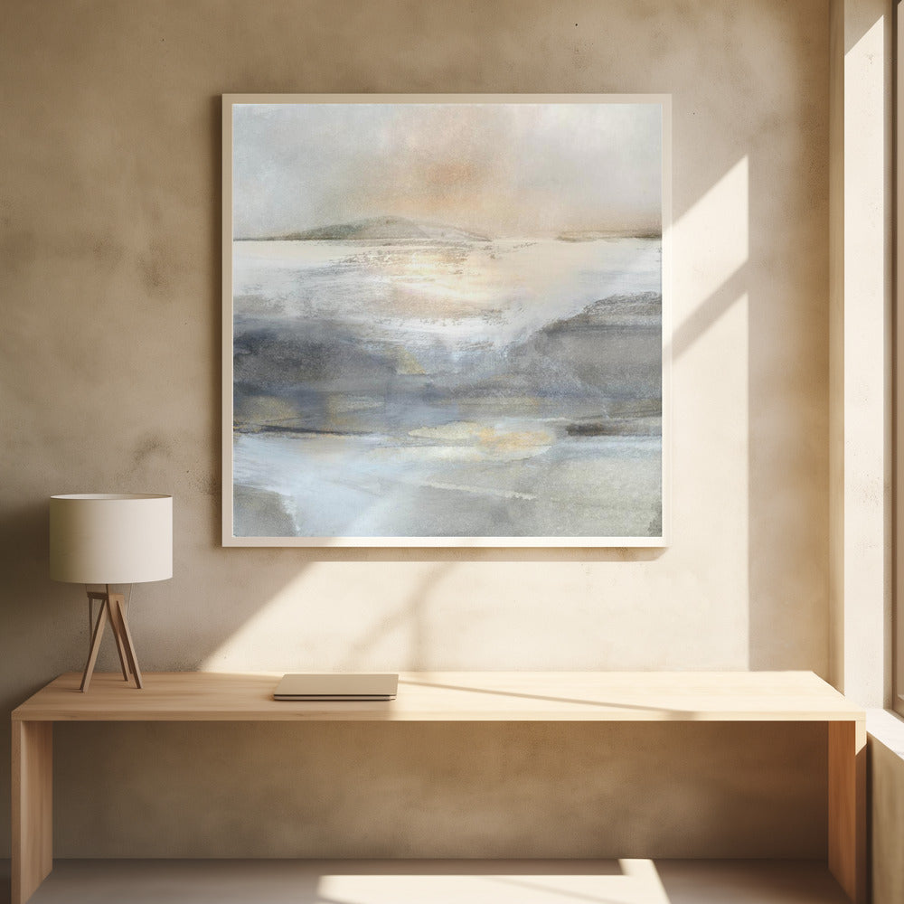 Land Square Framed Printed Canvas