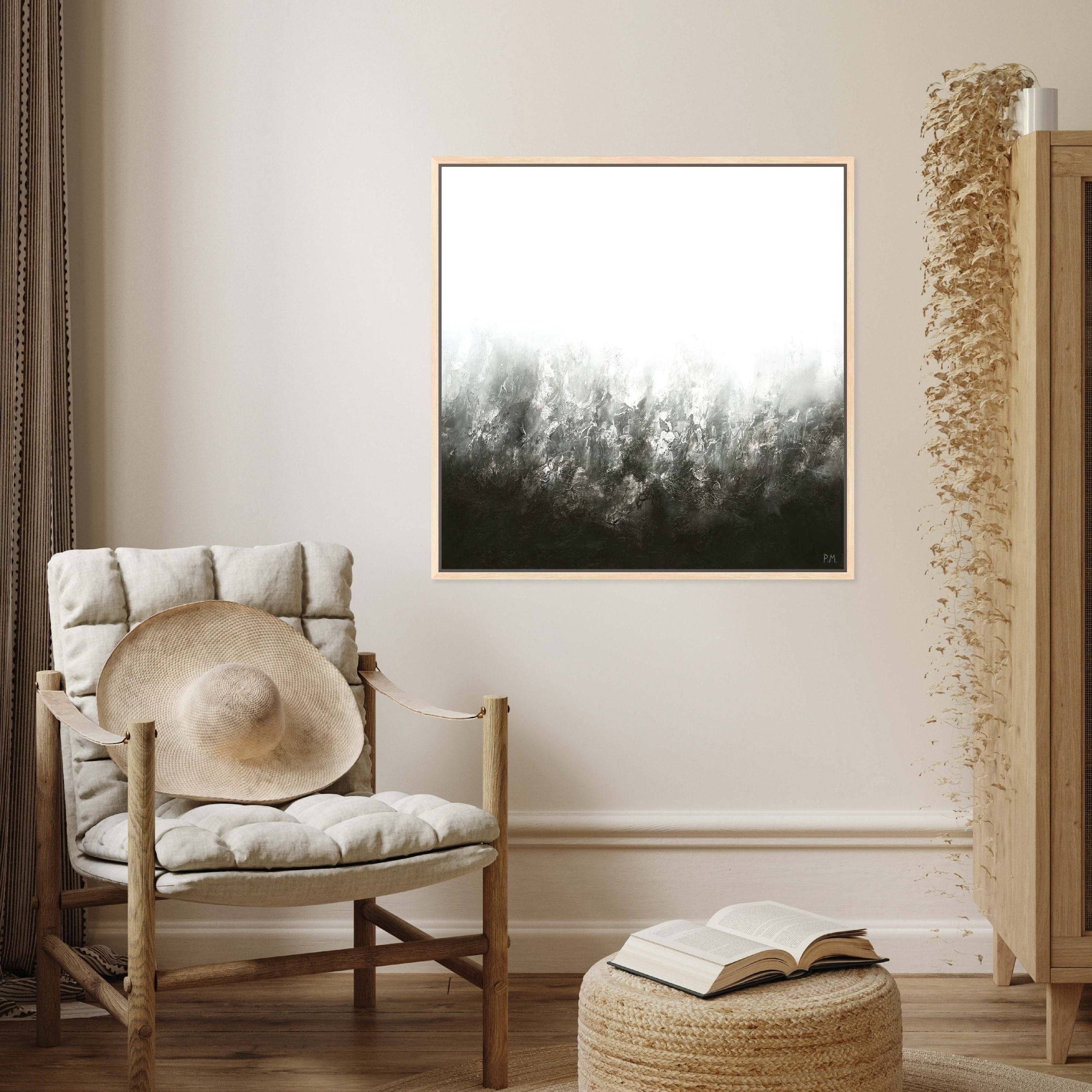Transition Square Framed Printed Canvas - Mala Art Co.