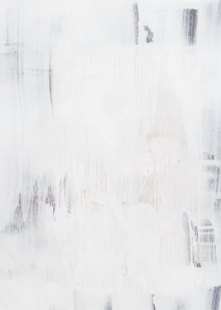 Soft White Brushstrokes Framed Printed Canvas