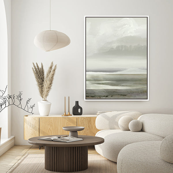 Lakes No2 Framed Printed Canvas - Mala Art Co.