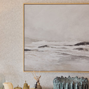 September Coast Landscape Framed Printed Canvas - Mala Art Co.