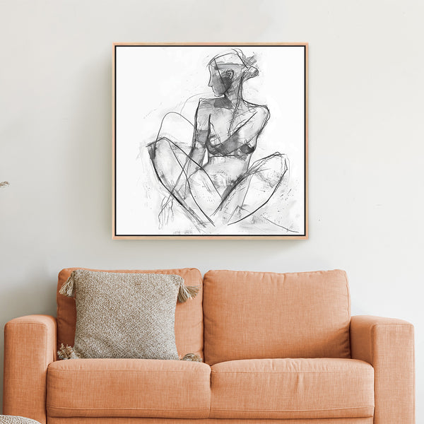 Aria Square Framed Printed Canvas - Mala Art Co.