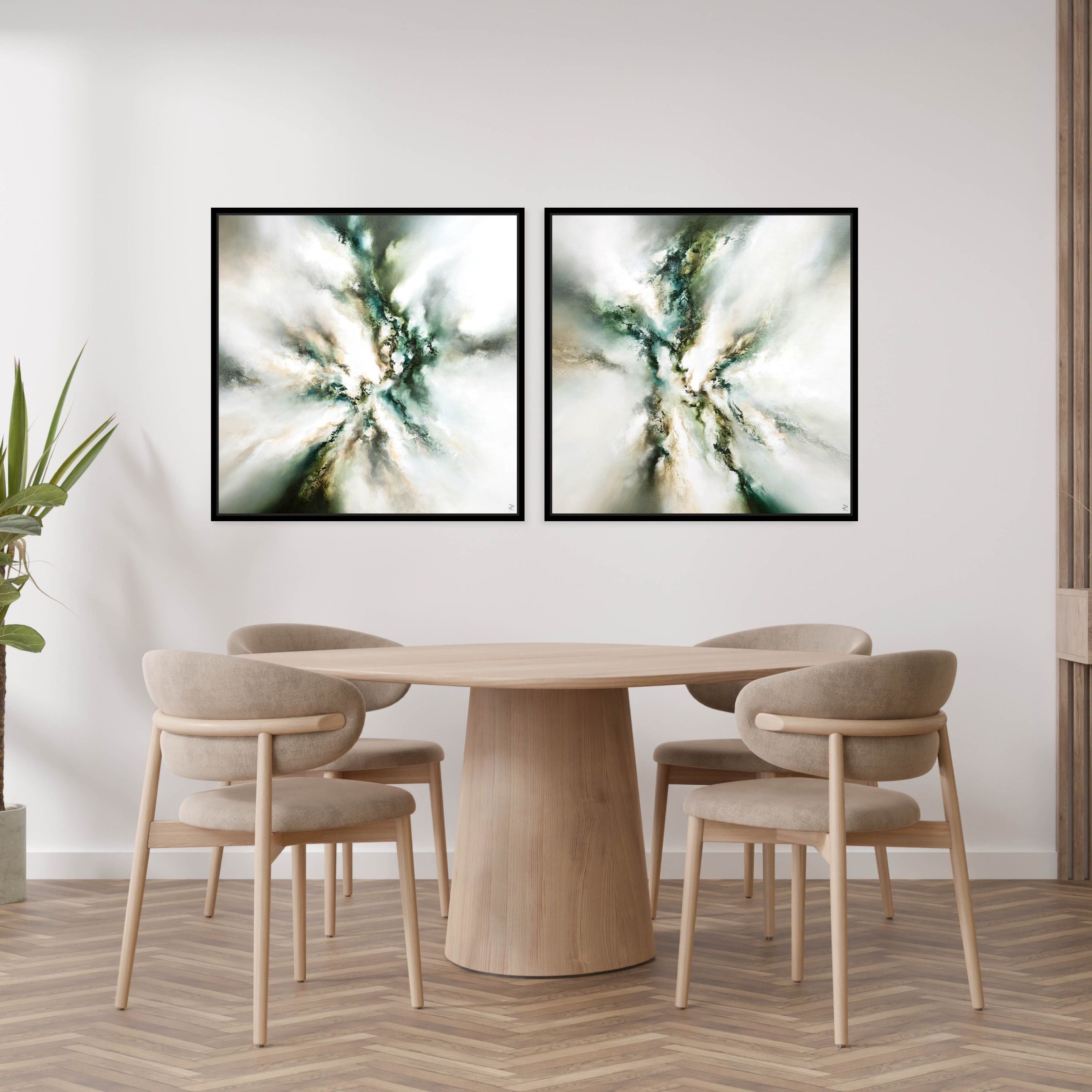 Majestic II Square Framed Printed Canvas - Mala Art Co.